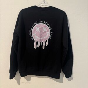 Gildan Graphic Black Crewneck Sweater